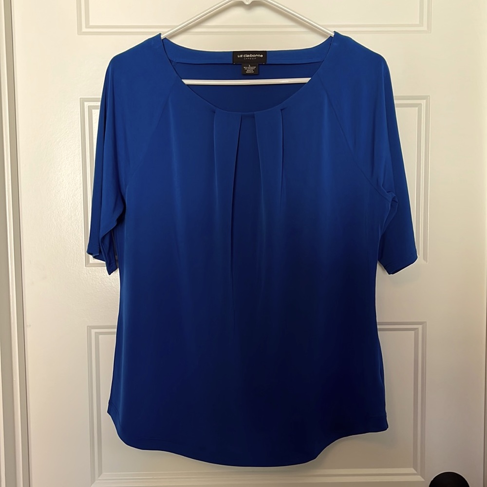 Liz Claiborne Career Blue blouse, L